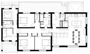 Plan de la Villa Réal à Puget-sur-Argens