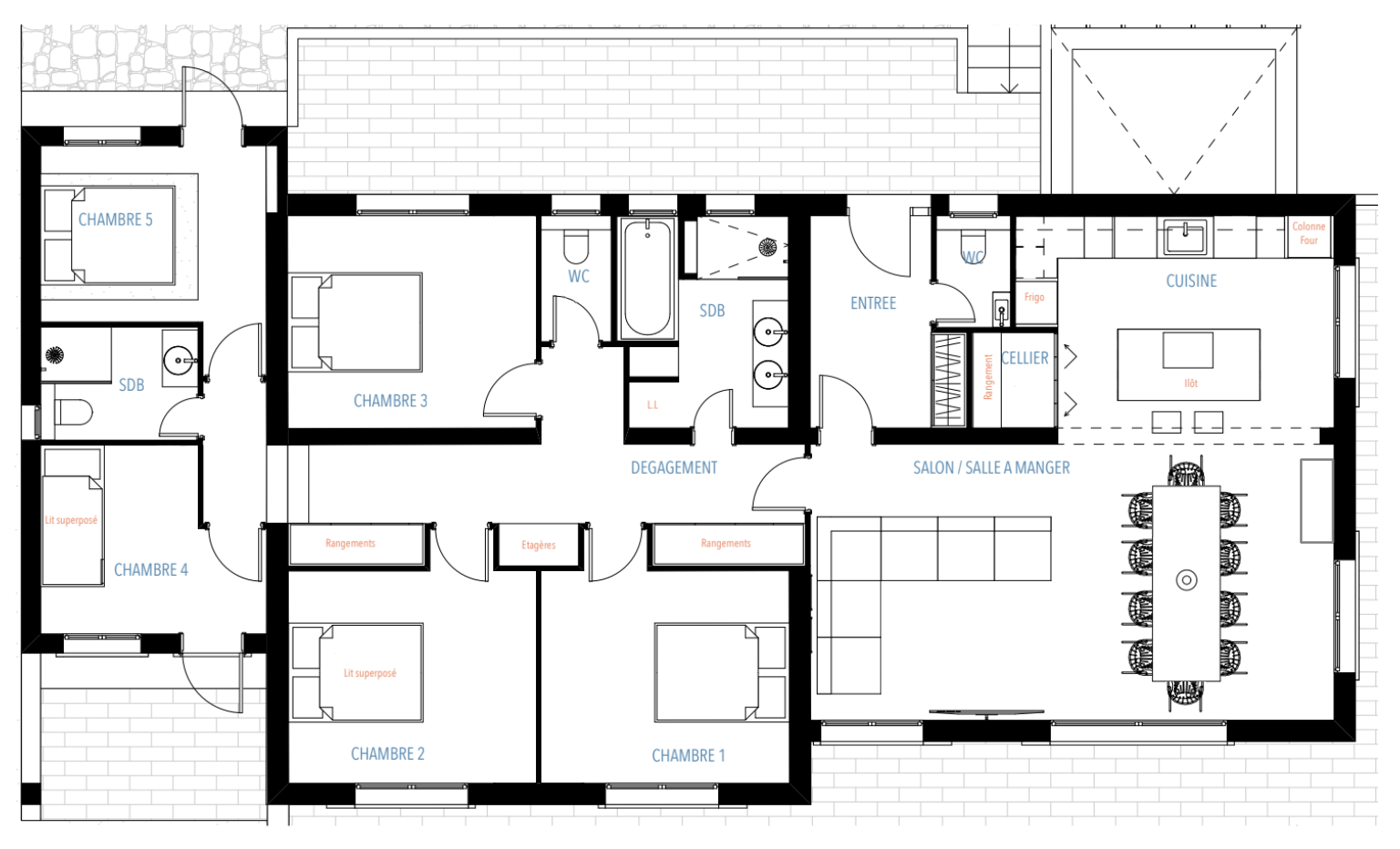 Plan de la Villa Réal à Puget-sur-Argens